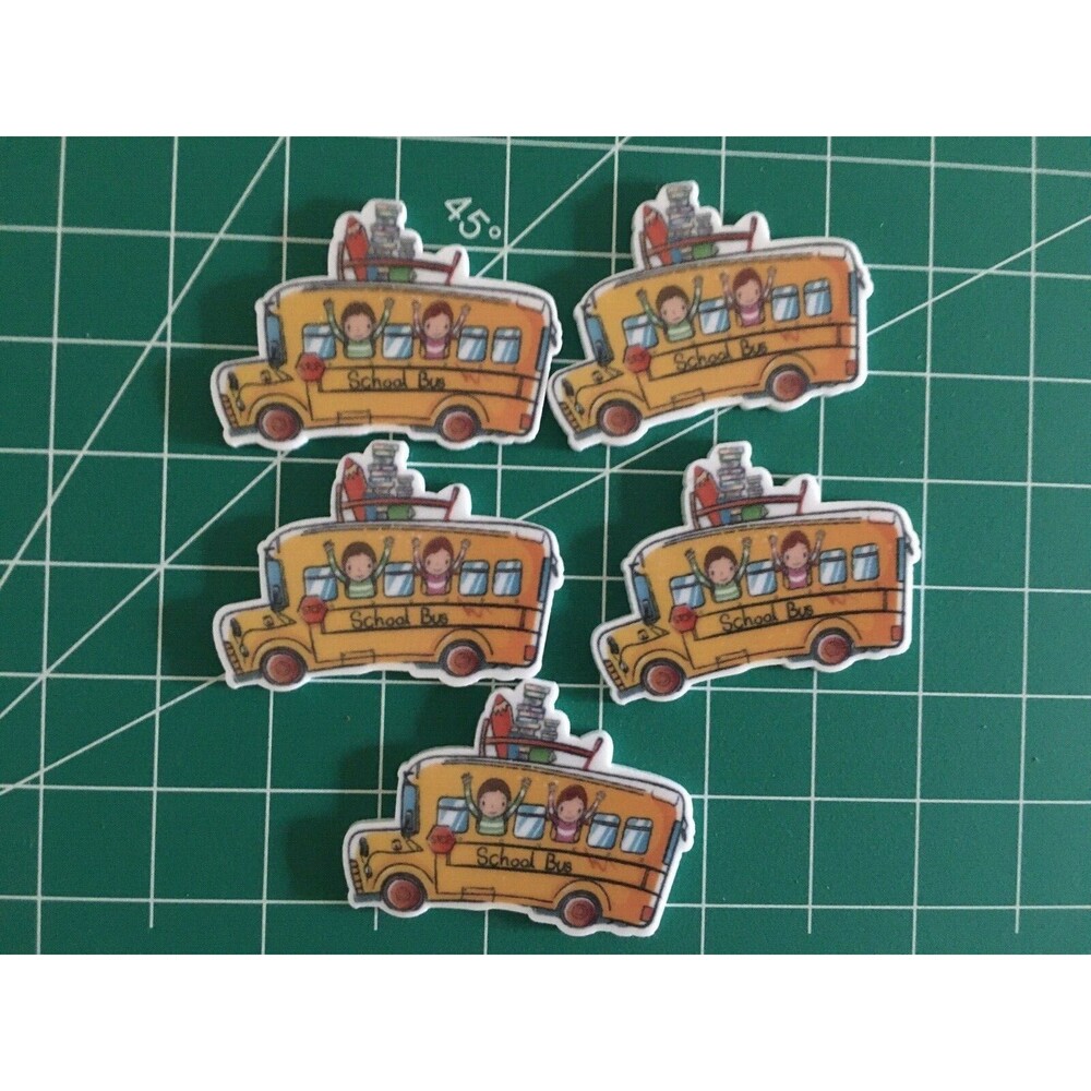 25 pcs Back to School Flat Back Resin Cabochon DIY Crafts Bows Phone Scrapbook 1
